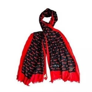 Kate Spade Red and Black Scarf